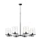Z-Lite Callista 8 Light Chandelier, Matte Black & Clear 3032-8MB - alternate 1